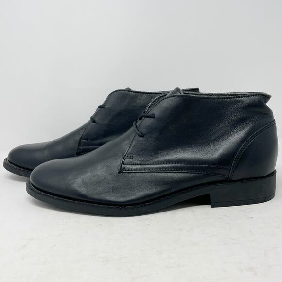 Stefano Rossi Black Leather Chukka Dress Boots Mens Size 8H main image 5